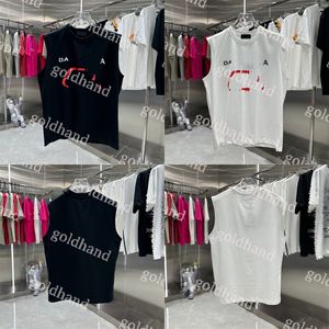 Gevşek Erkek Tank Tops Moda Mektubu Kolsuz Tişört Tasarımcı Yuvarlak Boyun Tees Yaz Nefes Alabilir Yelek