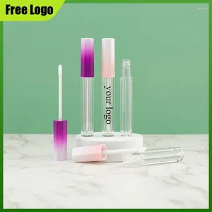 Storage Bottles 5ML Transparent Lip Gloss Tubes Travel Portable Empty Lipgloss Containers Wholesale Plastic Tint With Custom Logo