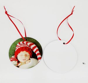 Ornamenti natalizi di sublimazione MDF Decorazioni a forma di neve quadrata rotonda rotonda decorazioni di trasferimento termico decori ciondoli di ciondoli CCF9249858915