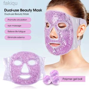 Cleaning Reusable hot and cold compression beauty facial mask eliminates clay pressure relieves black circles removes ice gel eye mask SPA massage d240510