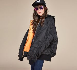 Fashion 2019 New Winter Fashion Street Women039s Hooded Bomber Jack -kappa överdimensionerade Xlong ärmar Bomull vadderad varm outwearm5132855