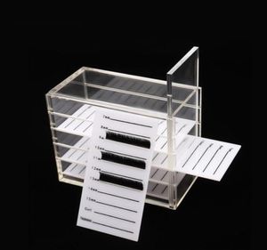 5 Layers Acrylic Eyelash Storage Box Makeup Display Container Eyelashes Glue Pallet Holder Case Grafting Eyelash Transparent Box9623685