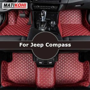 Коврики ковриков Matikohi настраивает автомобильные коврики для Jeep Compass 2007-2023 Автомобильные ковровые ковры аксессуары T240509