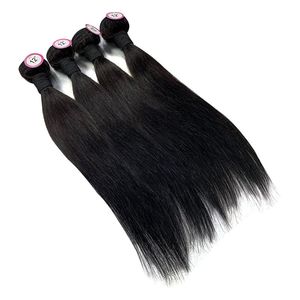 All Real fake Hair extensions with Crystal thread ST Human Hair Salon European and American fashion real hair extensions Hair Bulks bone straight bundle