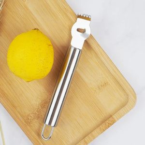 NOVO Lemão Zester de Zester Aço inoxidável Recretador de limão laranja descascador laranja citrus ralador de frutas de faca de cozinha de cozinha acessórios de barra de barra 2.Gadgets de cozinha ralador de limão