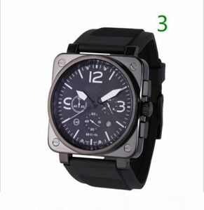 Novo quartzo assista aos homens BR BELL Watch Stainless Steel Ross Relógios Wristwatch BR023458708