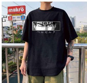 Summer Popular Streetwear Tshirts Berserk Harajuku Cotton Cartoon Japan Anime Breathable Men Unisex Cool Manga Graphic Tshirt Y29561461