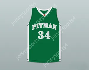 Custom Nay Mens Youth/Kids Colin Kaepernick 34 John H. Pitman High School Pride Green Basketball Jersey 1 top cucitura S-6xl