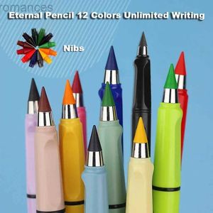 Pencils 1Pc Eternal Pencil Ink free Infinite Pencil Childrens Art Sketching Colorful Drawing Pen Tools Childrens Gifts School Supplies Stationery d240510