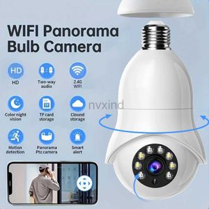 IP-Kameras Glühbirnen-Überwachungskamera Outdoor WiFi Video Monitoring 1080p Kamera Home Security Monitor Vollfarbige Nachtsichtkamera D240510