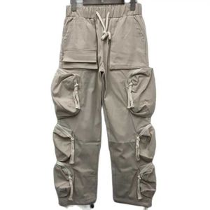 Calça masculina calças calças mais bolsos de cargo calças masculas jogadoras esportes