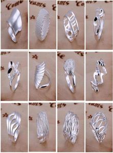 Nuovo arrivo 925 gioielli in argento 50 stile 50pcs da donna affascinante femminile anelli Finge anelli multi stili anelli mix mix mix ordine 59680944531843