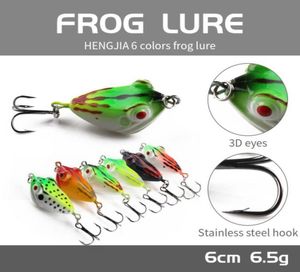 HENGJIA New 120pcs Crankbaits hard frog fishing lures aisc artificial plastic Fishing tackle 4CM 6G 8 Japan hook trolling pescari78629857