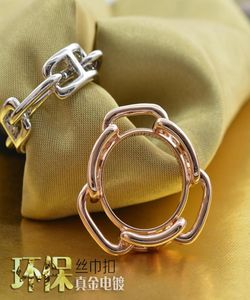Pins Brooches est style cooper environmental protection materials 3 H scarf ring clip jewelry No hook silk 2301097226120
