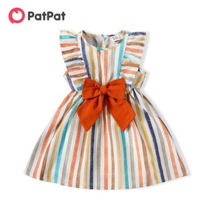 Sukienki dla dziewczyn PT PREZCHOLE GIRLS Piteted Bow Design Bez rękawów Dressl240508