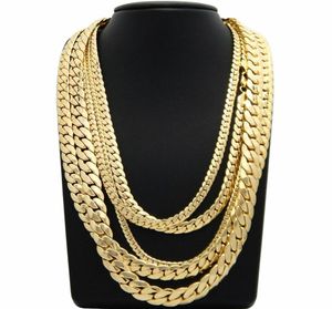 Miami Cuban Link Chain 10mm Colar 14K Gold GF 24Quot0127932656