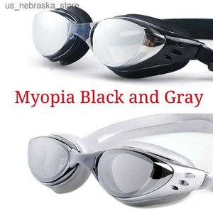 Diving Goggles Myopia swimming goggles mens prescription optical pool anti fog professional waterproof set Q240410