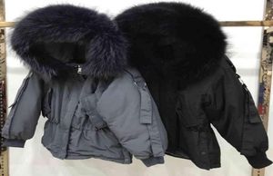 Grande Raccoon Fur Parka Coats Whole for Women S Winter Jackets Jacket Capuz Capuz Feminino Duck Branco Down Down Longo Longo Longo4109179