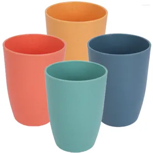 Kupalar 4 PCS Su Kupa Banyo Diş Fırçası Bardakları Yurt Garde Plastik İçin