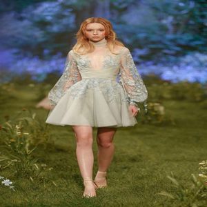 2020 New Paolo Sebastian 2019 سهرة فساتين سهرة ثيابين حزب الزهرة جولييت طويل الأكمام بالإضافة إلى الحجم