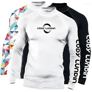 Camicie da uomo standard standard di tutti i tempi a maniche lunghe rashguard upf 50 camicia da surf di protezione solare surf personalizzata per la guardia a secco rapido acqua nuoto d'acqua