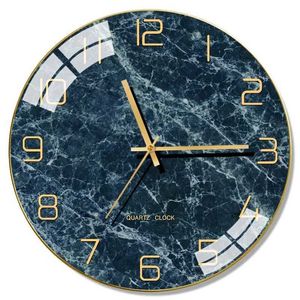 Wall Clocks Nordic Modern Glass Clock Kitchen Creative Watches Home Decor Living Room Orologio Da Parete Gift FZ729 Q240509