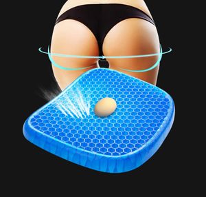 Silikon Ice Pad Gel Seat Cushion Egg Nonslip Cool Soft Bekväm utomhus honungskaka massagesitter kontorsstol bil kudde dbc2075621