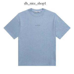 Acnes Studio Shirt Lettera a collo rotondo sciolto Small quadrato classico sorridente sorridente Sorridatore di laser corta T-shirt casual Shirt Acne Studio 719 Studio 719