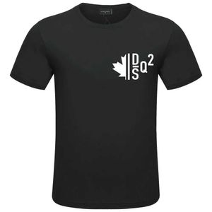 Erkek Tişörtler Marka Pamuk Akçaağaç Yaprak Desen Stili Erkek ve Kadın Mektubu Günlük O yaka T-Shirt Kısa SLVE TS T-Shirt Erkekler T240508