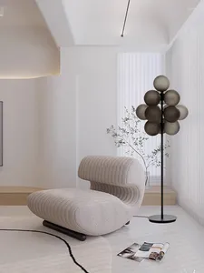 Lâmpadas de piso modernas criativas da série roxa ripple ball tend decoração de casa macia quente luz única para sala de estar