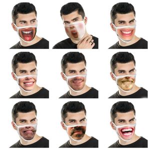 Cotton Party Mask Anime Adult Fun Fancy Novelty Lower Half Face Mouth Reusable Dust Warm Windproof2178404