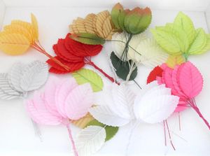 Kwiaty dekoracyjne 200 sztuk sztuczny kolorowy jedwabny kwiat liści liści liści liści liści girlandy DIY Windar