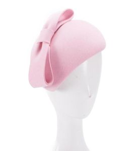 Stingy Brim Hats Lawliet Teardrop Womens 1940s Vintage Look Wool Felt Fascinator Hat Bow Detail Tam Beret Casque Cocktail A5687615911