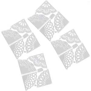 Garrafas de armazenamento 4 pcs cortes de matrizes de metal scrapbooking matrizes de decoração ferramentas de decoração de laca estêncil de estêncil de aço carbono