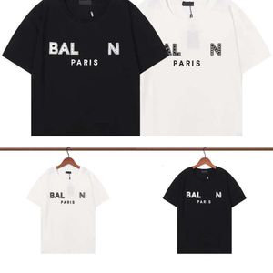 Balsam Mens Designer T Shirt Paris Tshirt Letter Print Tshirts TEES Women Women-Match Fashion Lose Pary Tee Cotton White Black