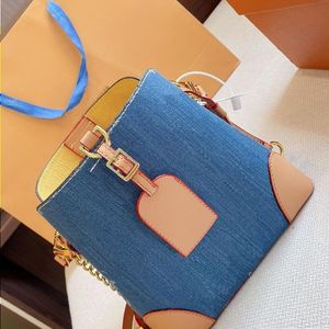 10A Fashion Shoulder Purse Bucket Shopping Bag Pocket Fashion Blue For Bags Leather Women Cool Designer Denim Stitching Eragp