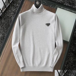 Mens Sweaters Tasarımcı Sweater Klasik İşlemeli Logo Örme Jumper Hoodies Kadın Te Sweatshirt Kaplumbağa Boyun Asya Boyutu S-3XL Örgü Dr OTAV6