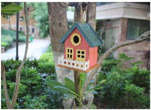 Bird House Wood Bird House Cage Gage Garden Decoração Produtos de Primavera 5335532