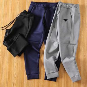 Man Track 바지 조깅하는 스포츠 트로우 스웨터와 버지 포켓 드로 스트링 조정 아웃웨어 Capris Terry Street Long Pant M-3XL