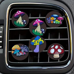 Other Interior Accessories Mushroom New Product Cartoon Car Air Vent Clip Outlet Per Conditioner Clips Square Head Freshener For Offic Ot1Nb