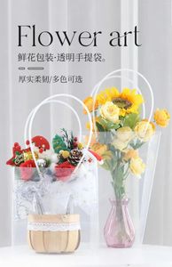 Wrap regalo 10pcs PVC Transparent Waterproof Flori Dispagnie per bouquet Bouquet Packaging Bag florale