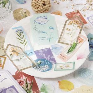 Opakowanie na prezenty 45pcs vintage Flower Label Ramka naklejki kolorowe śmieciowy dziennik planner dekoracyjny materiał do scrapbookingu materiału