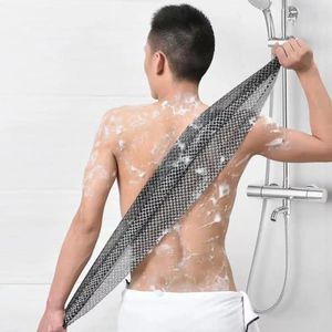 Havlu peeling duş adamları için çok fonksiyonlu köpük banyo ultra uzun havlu