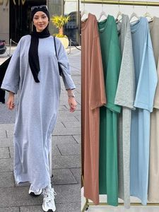 Abbigliamento etnico Ramadan Eid Hoodies Abaya Dubai Arabia Saudita Turchia Islam Musulmana Moned Dress Abito Domande donne Ka Robe Femme Musulmane T240510
