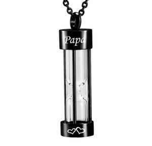 Black Hourglass Cremation Jewelry Urn Halsband Memorial Ashes Holder Keepsake Fashion Jewelry Cremation Necklace3395140