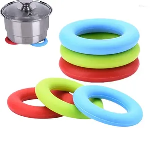 Table Mats Silicone Ring Shape Drink Coasters O Soft Cup Heat Resistant 6pcs Multifunctional Baverages Holder Pad