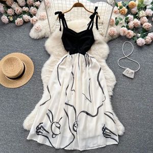 Lässige Kleider Chic Sweet Butterfly Slip Dress Fairy A-Line Mini Summer Beach Urlaub Koreanische Mode Vestidos Frauen Sundress Y2K
