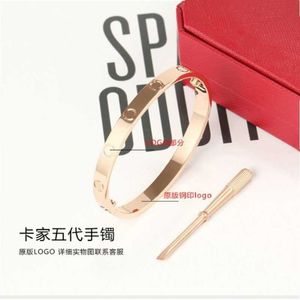 Regalo per braccialette di bracciale di alta qualità Vendita online Bracciale in oro rosa 18K Coppia d'amore non sbiadante con carrello comune