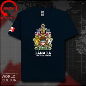 Мужские футболки T Canada Canadians Shirt Men Men Tops Tops Coat of Arms Fort Национальная команда встречает фанаты Streetwear Fitness Can Can