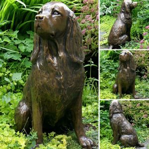 Decorazione da giardino Resina per cani decorazione Springer Spaniel Dachshund Levriero Scultura Ornamenti per la casa Ornamenti artistici 240508 240508